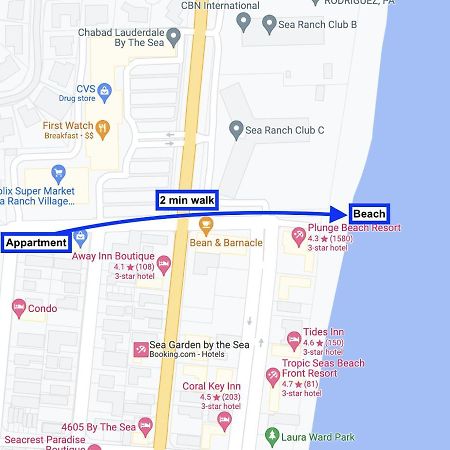 Great Location Condo 2 Min Walk From The Beach フォート・ローダーデール エクステリア 写真